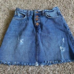 Blue Jean distressed skirt